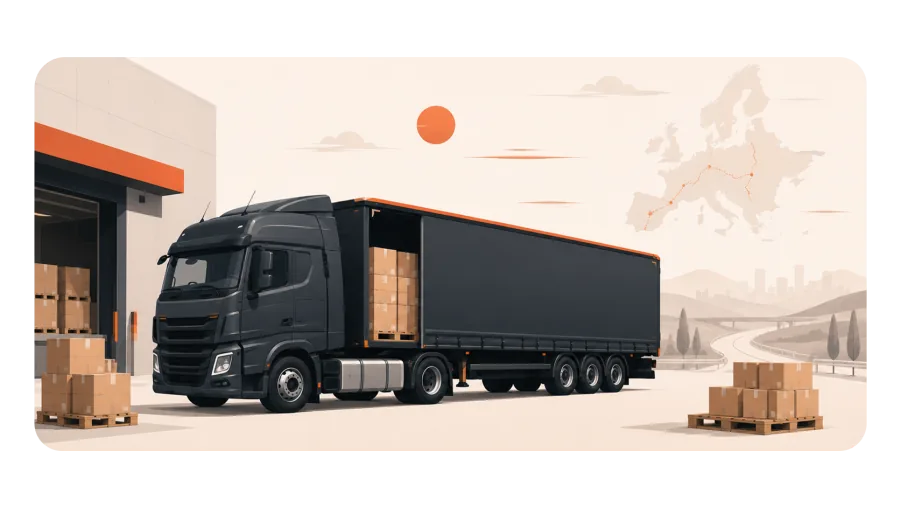 Sattelzüge und Lkw - Hohes Volumen, Langstreckenrouten